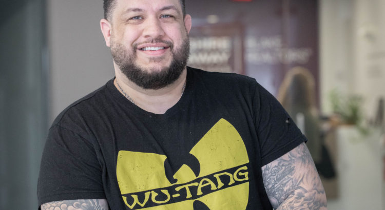 Ryan Clark with his Wu-Tang Tee
