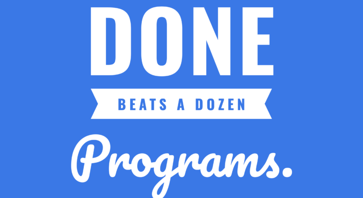 One Step Beats a Dozen Programs